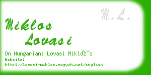 miklos lovasi business card